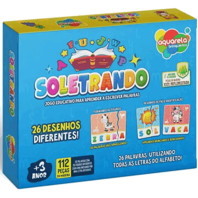 BRINQUEDO EDUC JOGO SOLETRANDO 112PCS R.161 ÚNICA