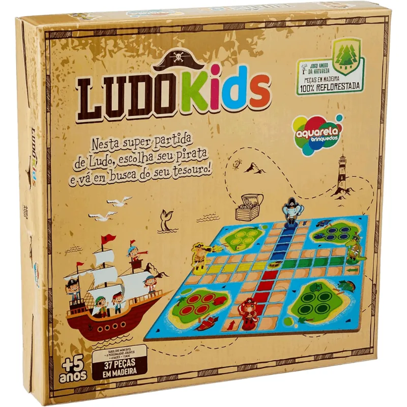 BRINQUEDO EDUC JOGO LUDO KIDS 37PCS R.162 ÚNICA