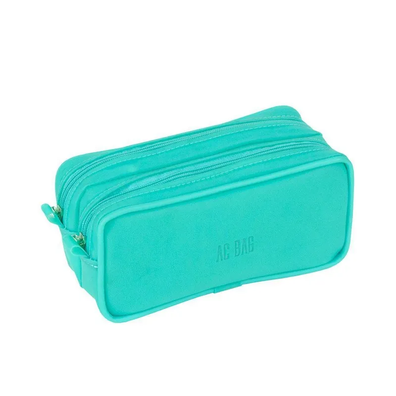 Estojo Duplo Silicone Liso Verde