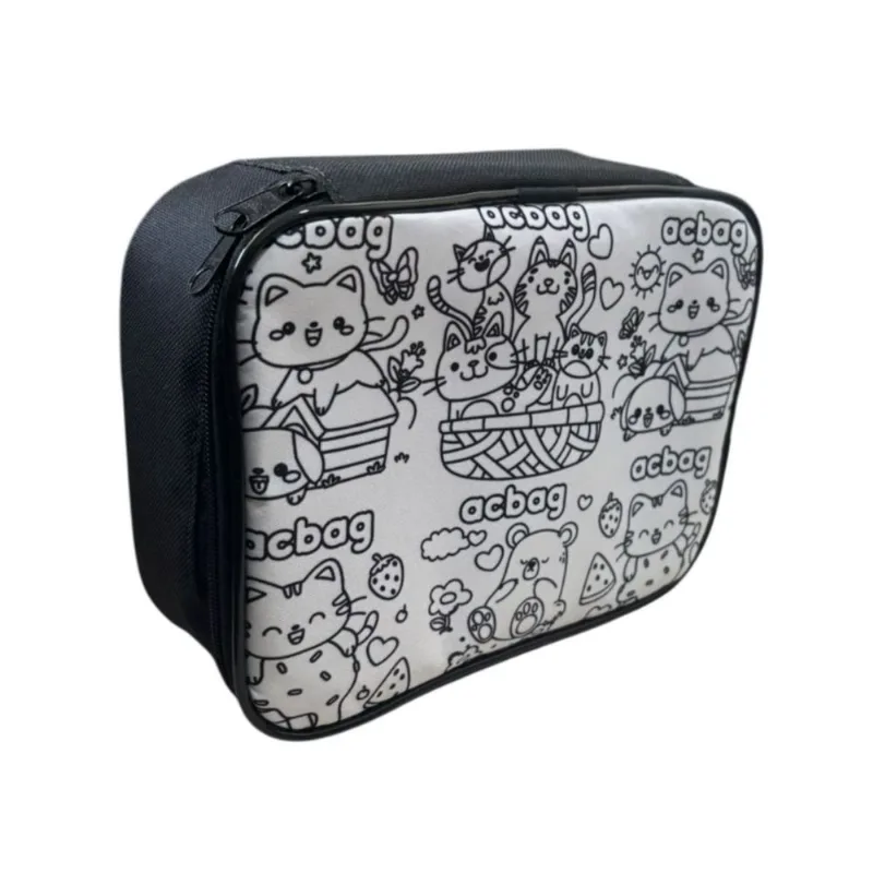 Estojo Grande Box Desenho Gatinhos Bobbie Goods 36 Lápis Material Escolar Volta As Aulas Marcadores