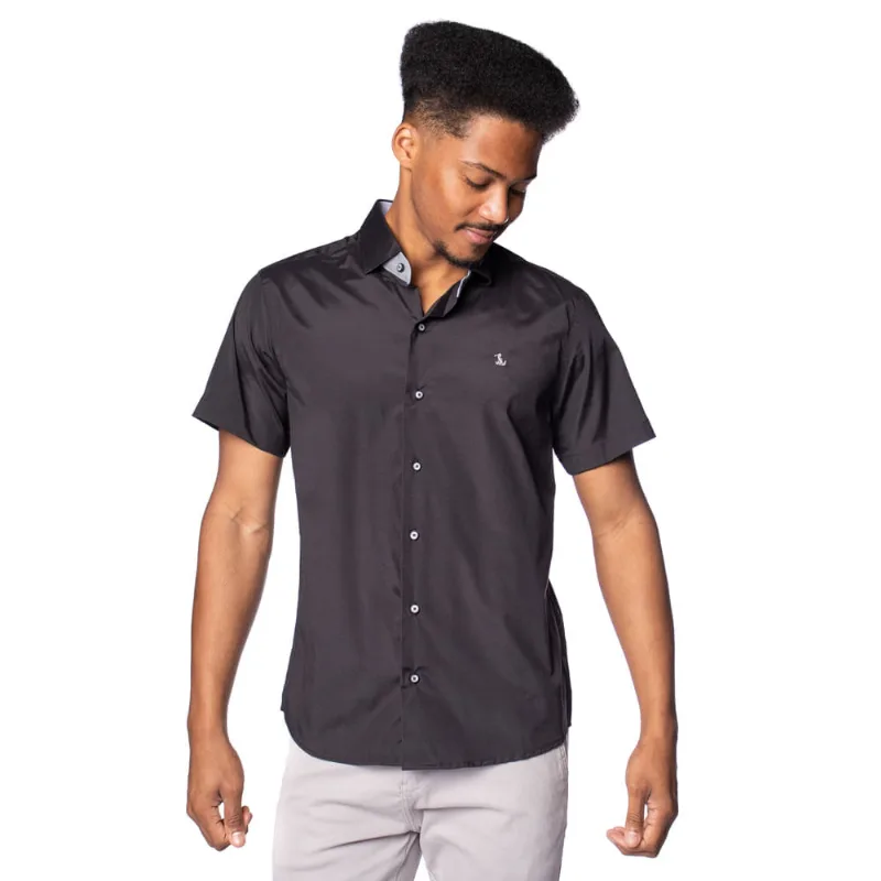 Camisa Masculina Amil Ultron Manga Curta Preto - 3