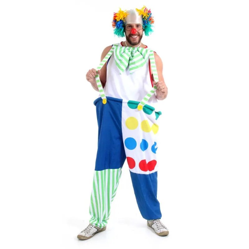 Fantasia Palhaço de Circo Engraçado Adulto - Circo P