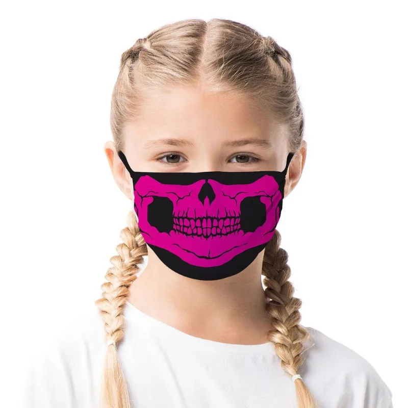 Máscara de Proteção Infantil Caveira Pink