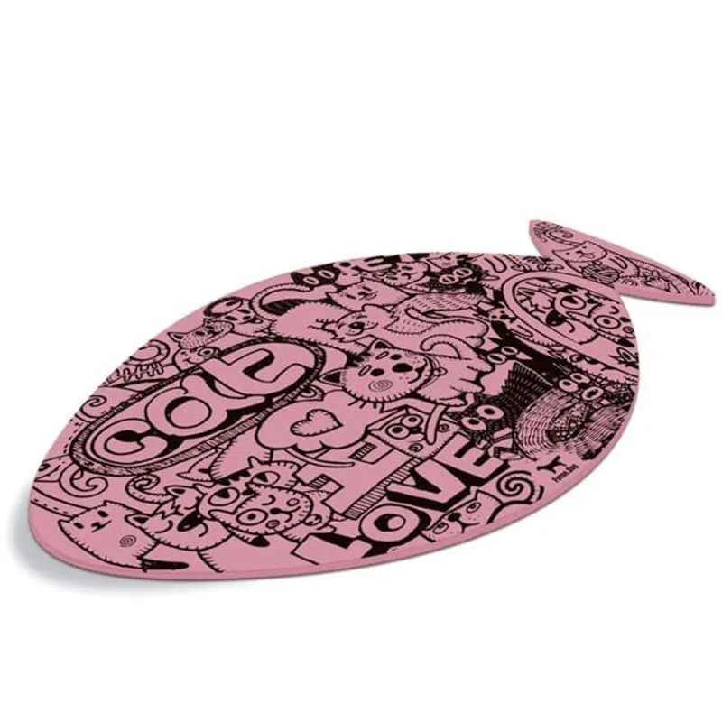 Tapete Americano para Gatos eva - Cat Graffiti Rosa
