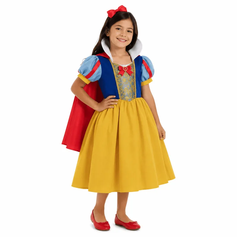 Fantasia Princesa Rubi Luxo Infantil Com Capa E Tiara Fantasia Princesa Rubi Luxo - G