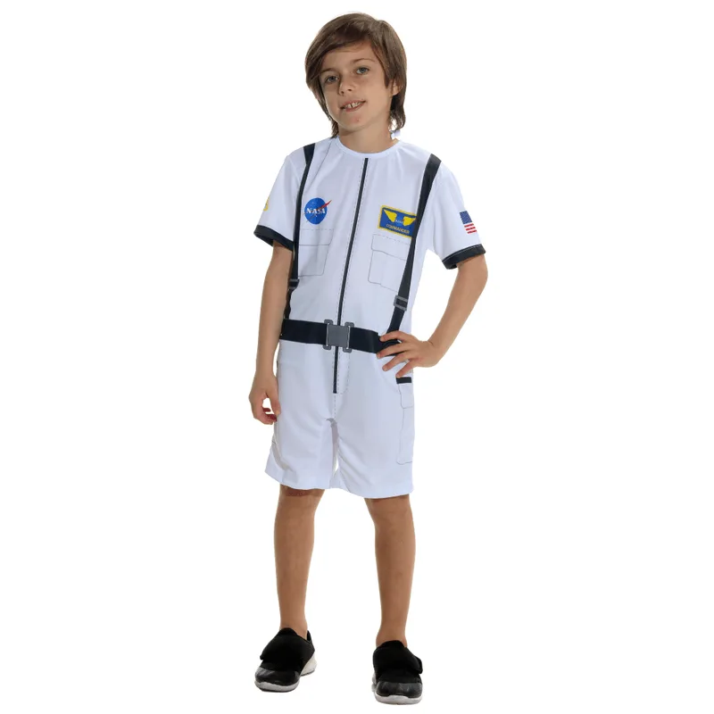 Fantasia Astronauta Infantil Curta Branca Fantasia Astronauta Curto - P