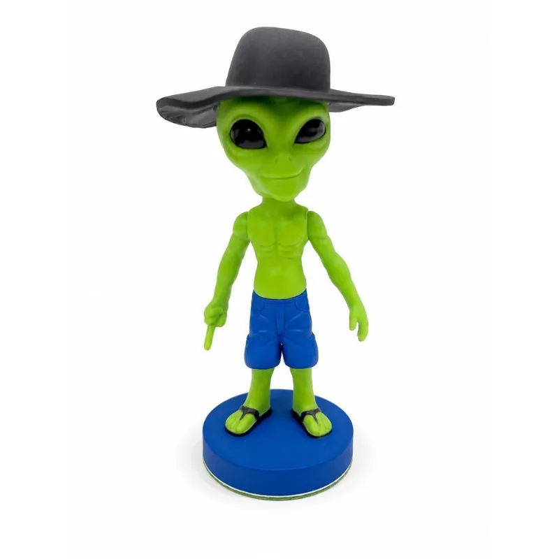 Boneco ET Fucket Decorativo Com Chapéu Enfeite Para Carro Boneco ET Fucket - Verde