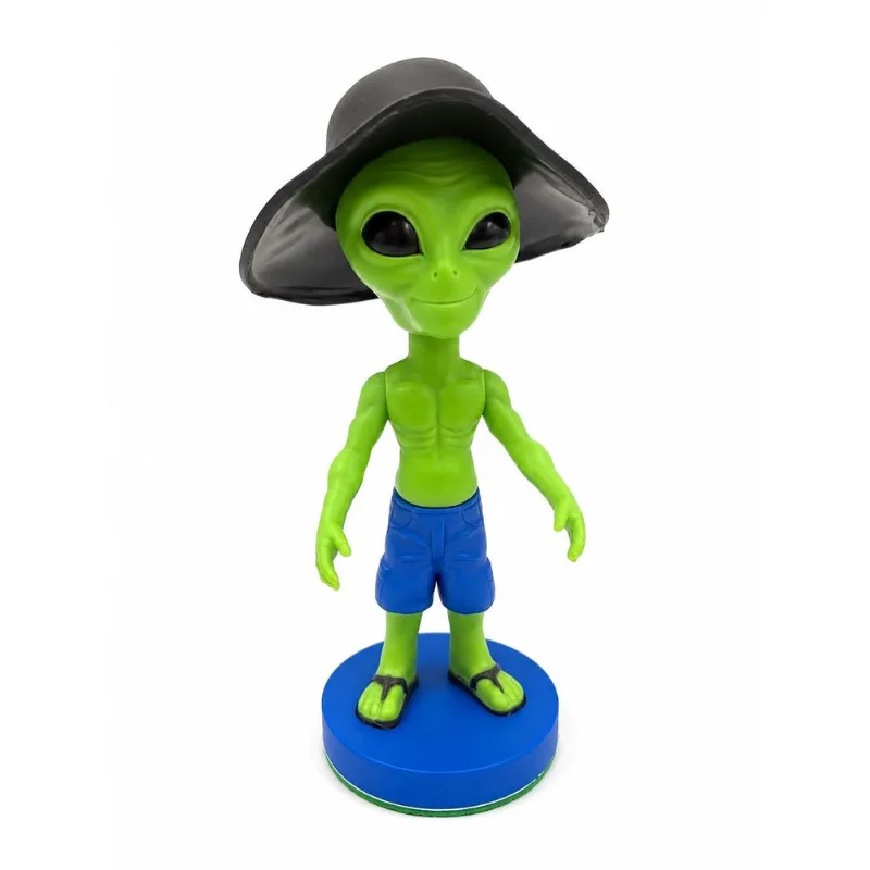 Boneco Et Zen Decorativo Para Carro Com Chapéu Boneco Et Zenet - Verde