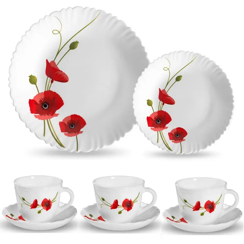 Aparelho de Jantar 16Pçs Fluid Red Carnation VDA01001 Wincy