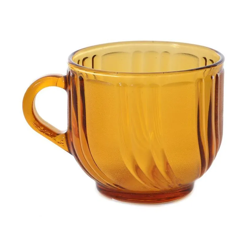 Xicara De Vidro Para Cha Ambar 180ml - 6 Pçs