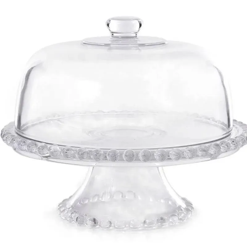 Prato De Bolo Com Pedestal Perola 31cm- Wincy