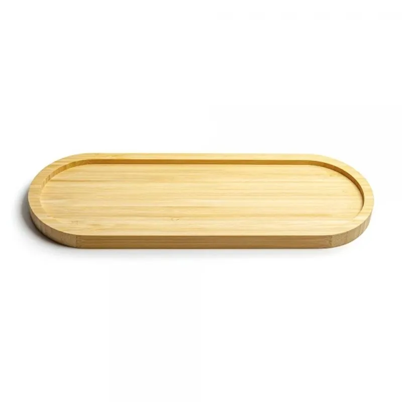 Petisqueira Bandeja Oval Bambu 33Cm Resistente