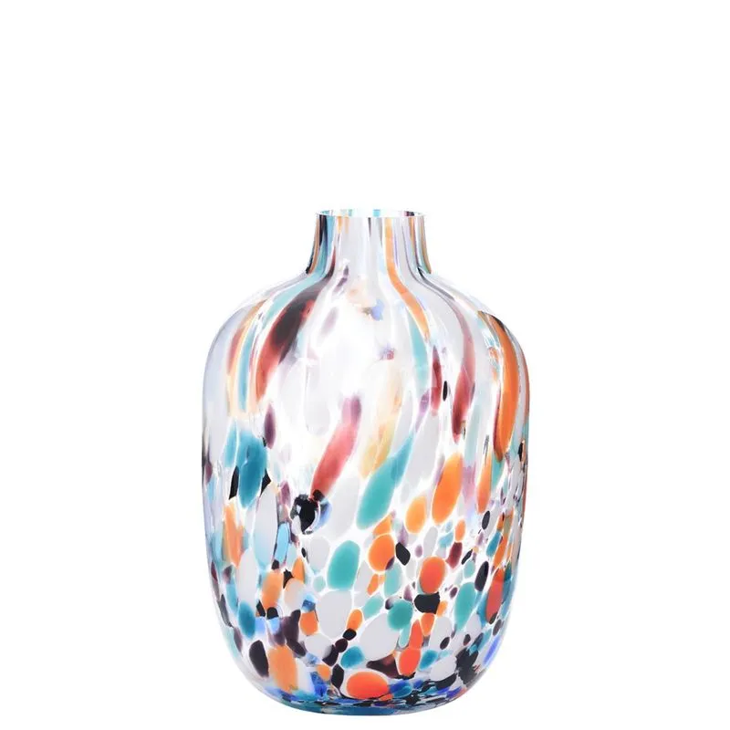 Vaso Onca Dots Color 17x25x17cm Vidro - Mai Home
