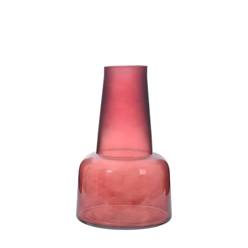 Vaso Frosted Vinho 18x27.5x18cm Vidro - Mai Home