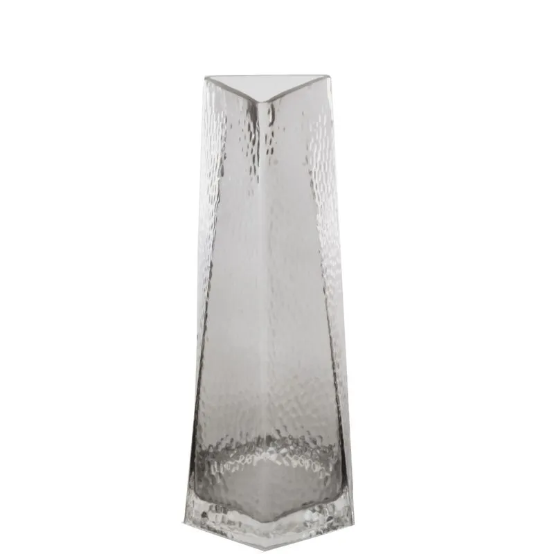 Vaso Martel Cinza 10.5x27.5x12cm Vidro - Mai Home