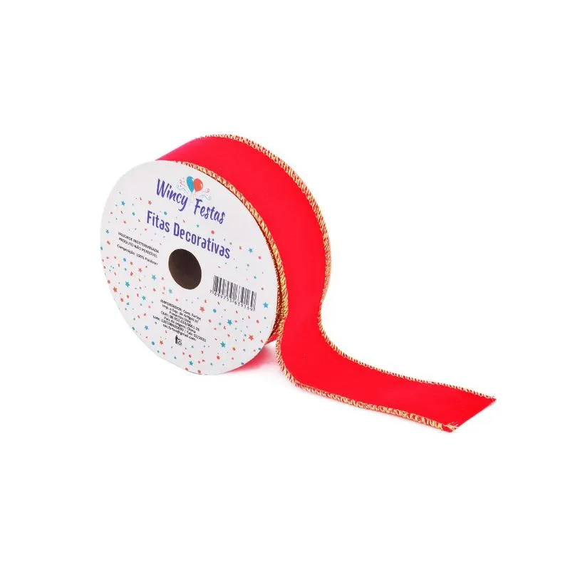 Fita Veludo Vermelho 1pc 4x9cm