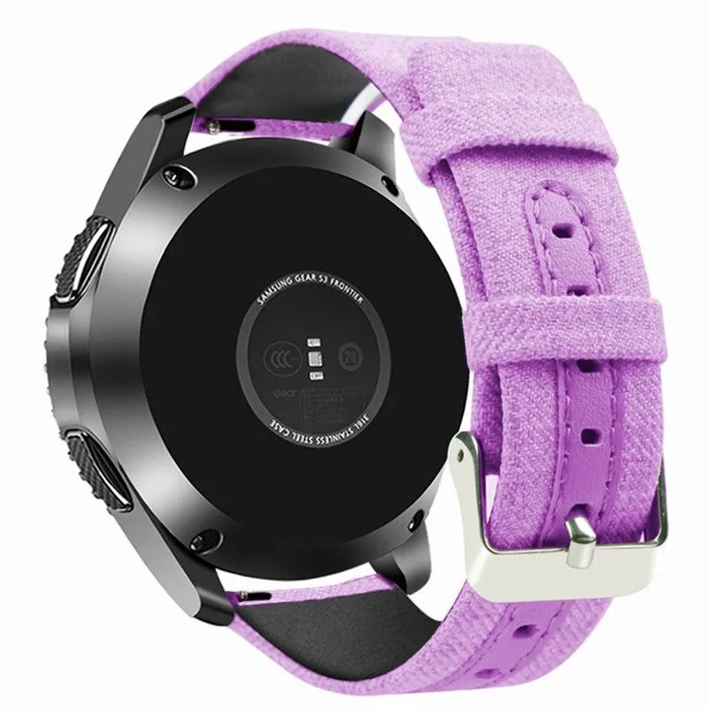 Pulseira de Naylon com Couro Para Galaxy Watch 46mm, Amazfit Gtr 47mm, Huawei Gt