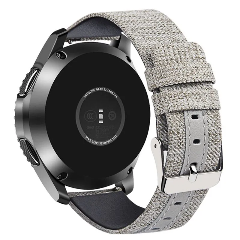 Pulseira de Naylon com Couro Para Galaxy Watch 46mm, Amazfit Gtr 47mm, Huawei Gt