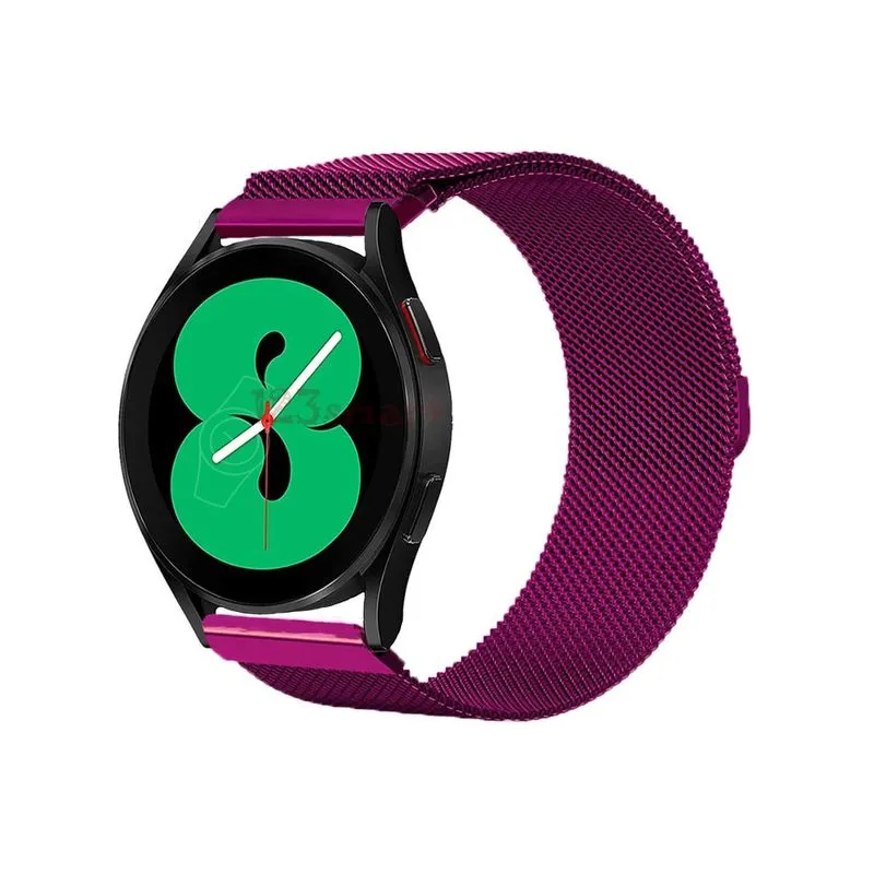 Pulseira de Aço Milanese para Galaxy Watch 4 R860 R870 -Roxo