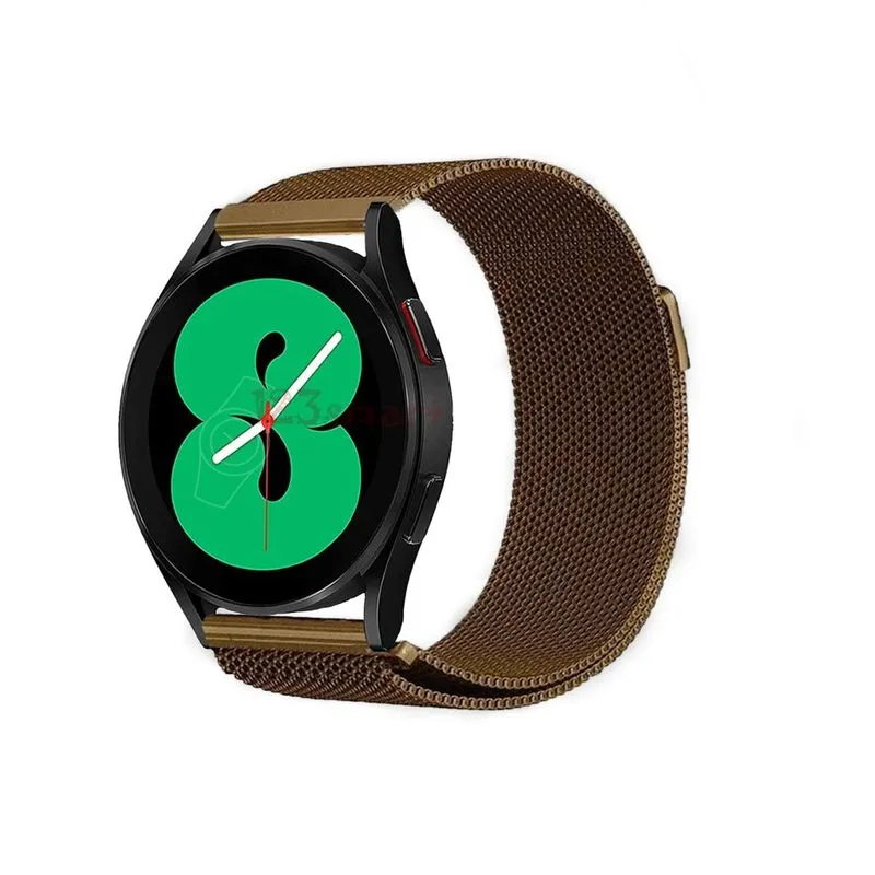 Pulseira de Aço Milanese p/ Galaxy Watch 4 R860 R870 -Marrom