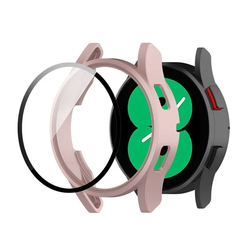 Capa Case Película Vidro p/ Galaxy Watch 4 44Mm R870 - Rosa