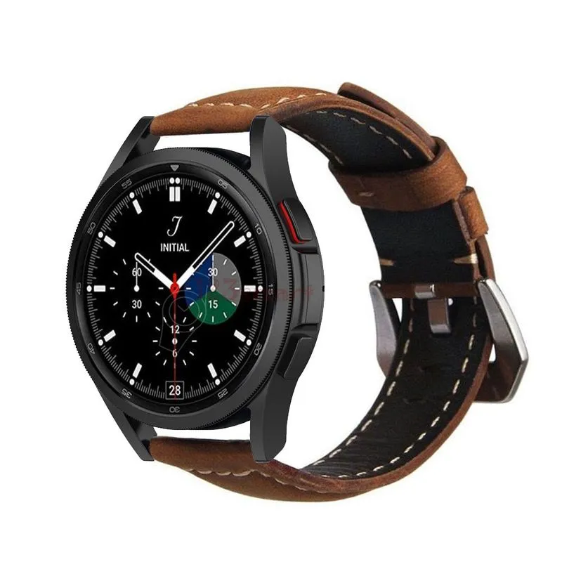 Pulseira de Couro p/ Galaxy Watch 4 R860 R870 - Envelhecido