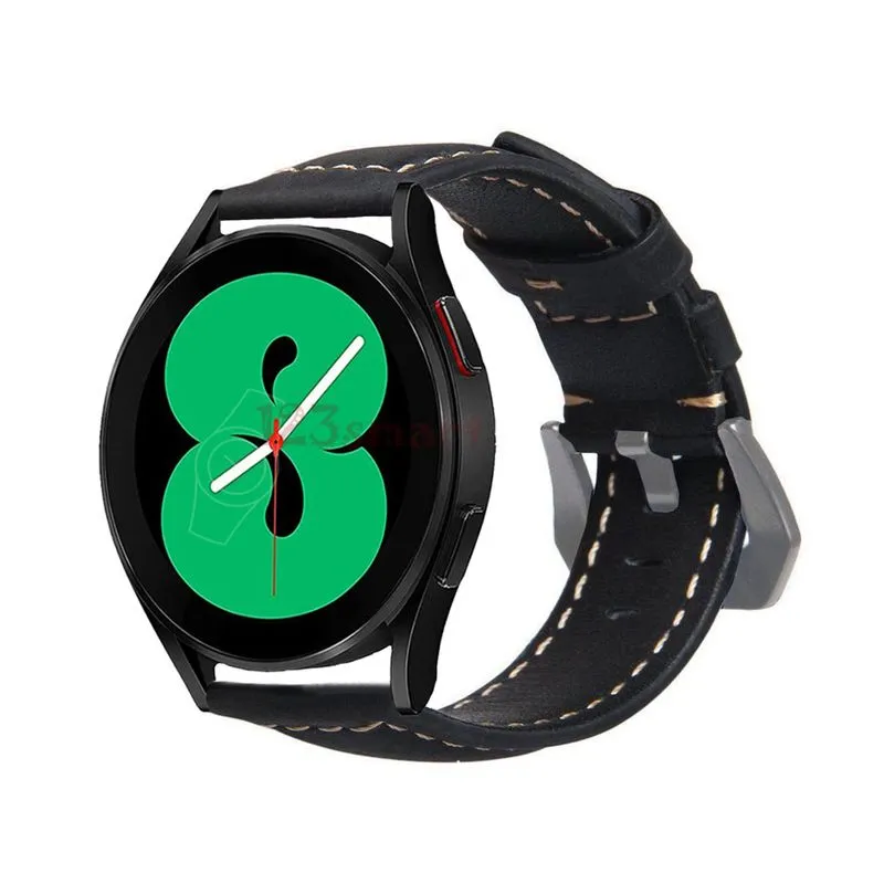Pulseira De Couro Para Galaxy Watch 4 Watch4 R860 R870-preto