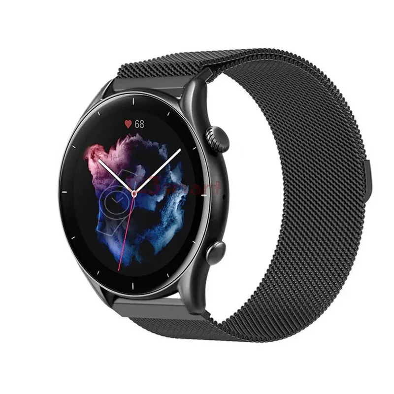 Pulseira Milanese Para Gtr 3 / Gtr 3 Pro - Preto