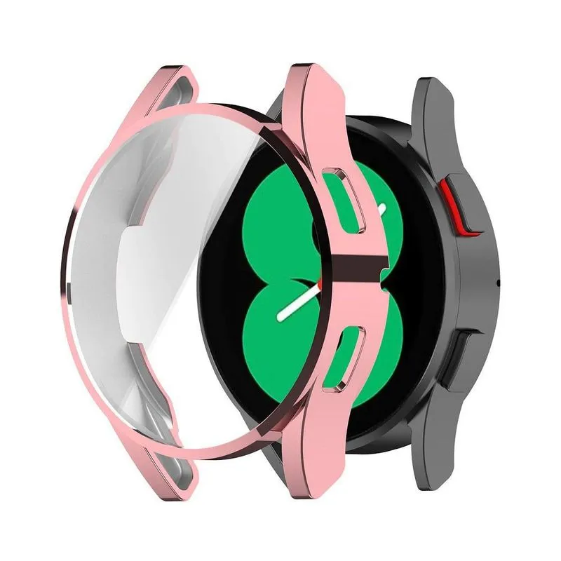 Capa Case Bumper De Silicone Para Galaxy Watch 4 44mm - Rosa