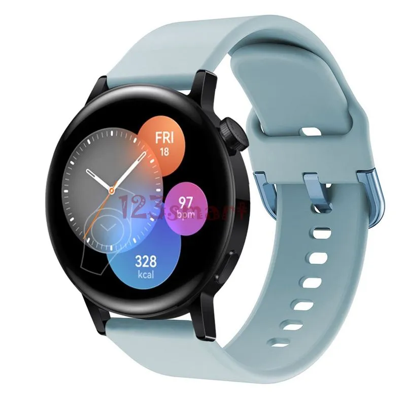 Pulseira de Silicone Colorida para GT3 42mm - Azul Bebê