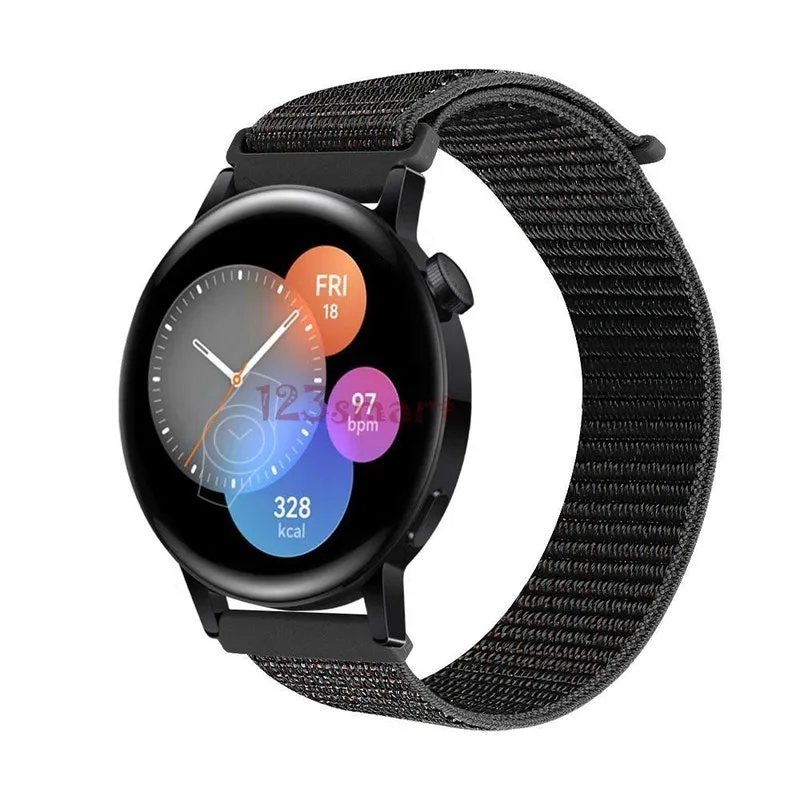 Pulseira De Nylon Para Gt3 42mm - Preto