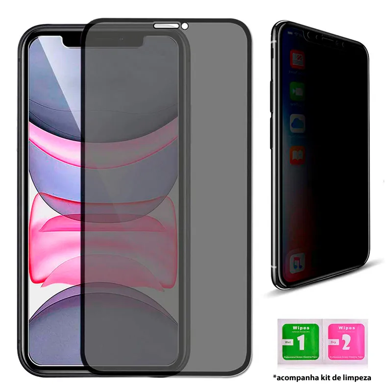 Película 3D Privacidade Vidro iPhone 11 Pro Max