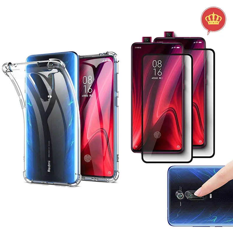 Capa Antishock Reforçada + 2x Películas 3D Vidro + Película de Câmera