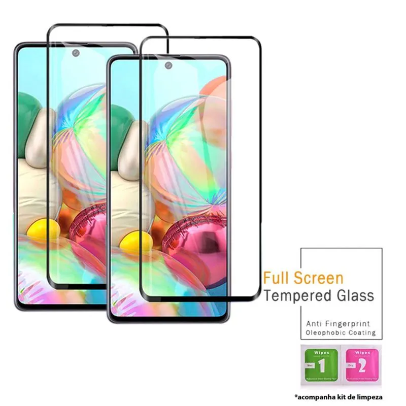Kit 2x Películas de Vidro 3D + 2x Películas Câmera Galaxy A51