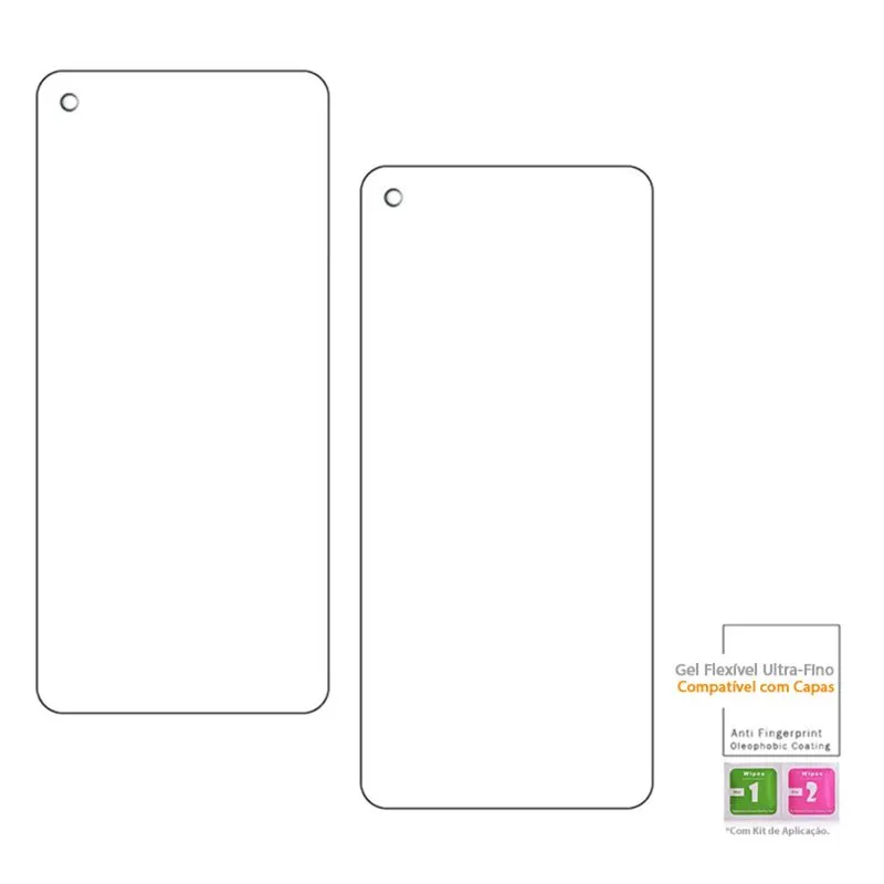 Kit 2x Películas Gel Motorola Moto G8 + Kit Aplicação