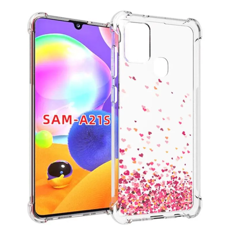 Capa Anti Queda Reforçada Chuva Corações Galaxy A21s