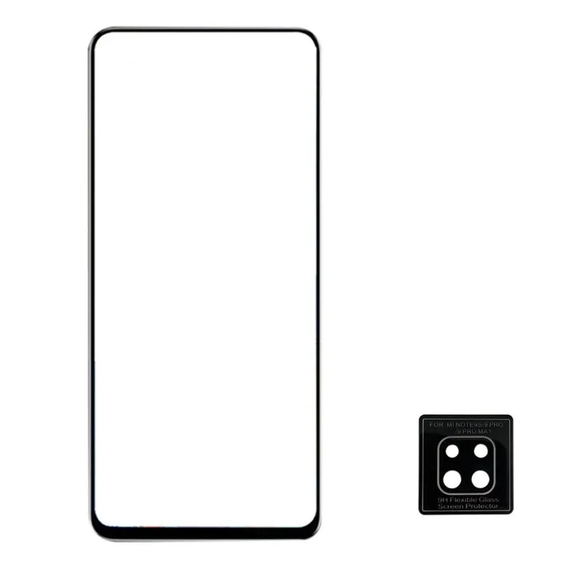 Película Vidro 3D Xiaomi Redmi Note 9 + Película Câmera Nano