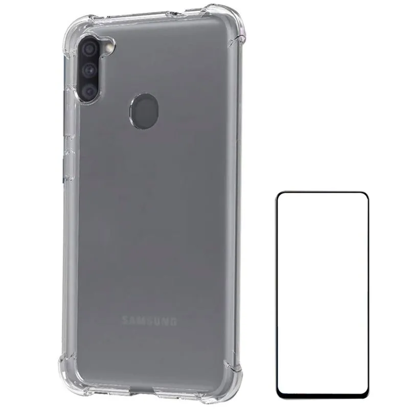 Capa Anti Queda Samsung Galaxy A11 + Película de Vidro 3D