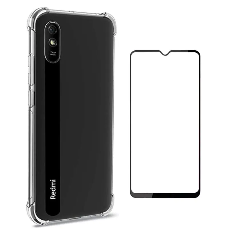 Capa AntiShock Xiaomi Redmi 9A + Película 5D Nano Flexível