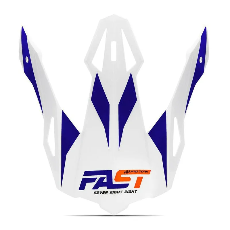 Pala Capacete Pro Tork Fast 788 Branco - Laranja