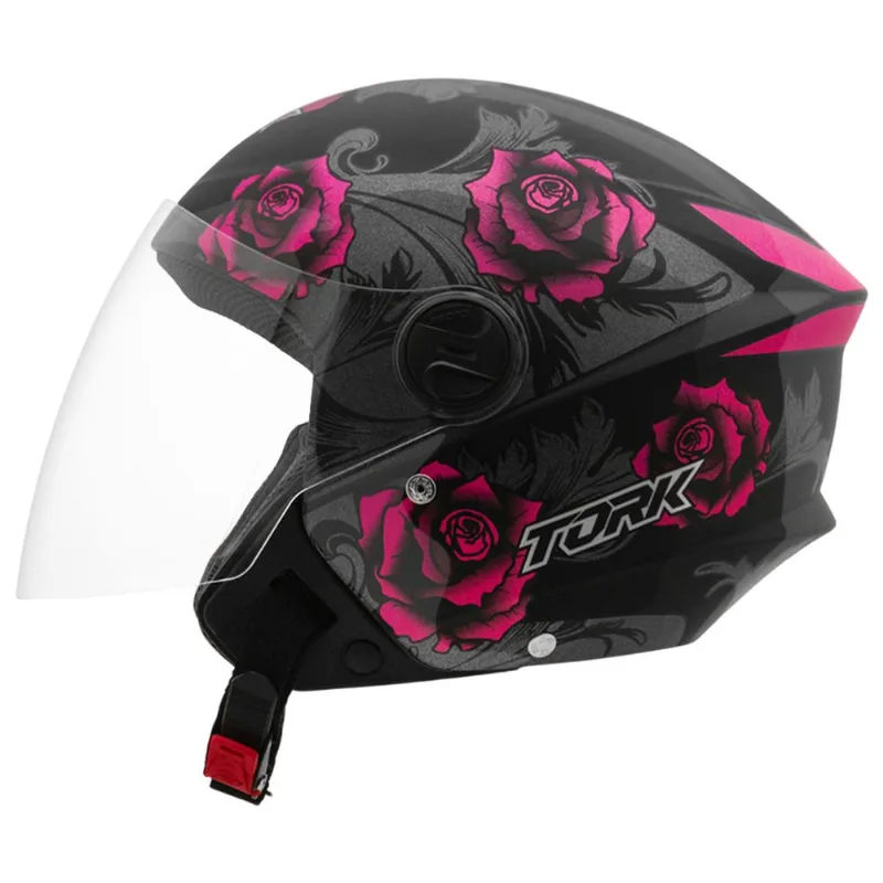 Capacete Pro Tork New Liberty 3 Flowers Fosco Pink Preto 58
