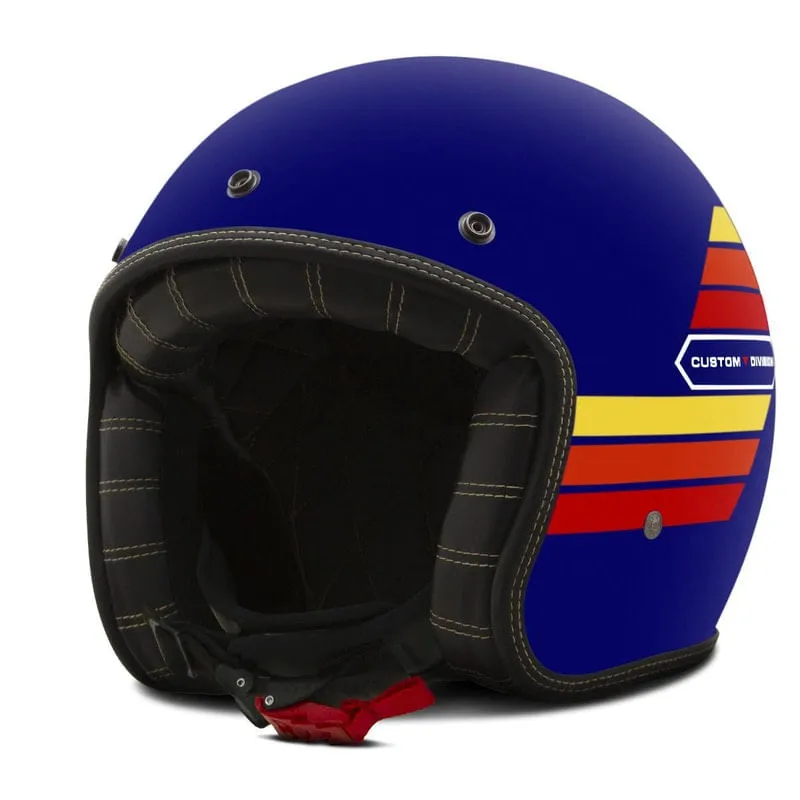 Capacete Custom Etceter Old Years Fosco Azul Claro 56