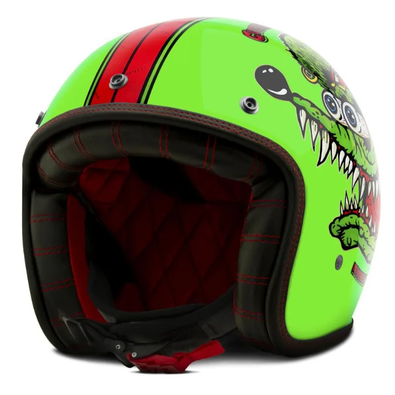Capacete Custom Etceter Psycho Rat Preto 56