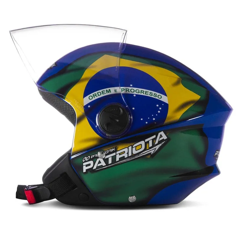 Capacete Aberto New Liberty Three Patriota Azul 56