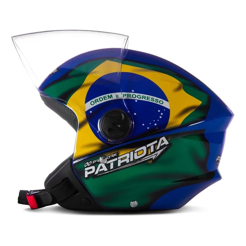 Capacete Para Moto Aberto Pro Tork New Liberty 3 Patriota Azul Tamanho 58