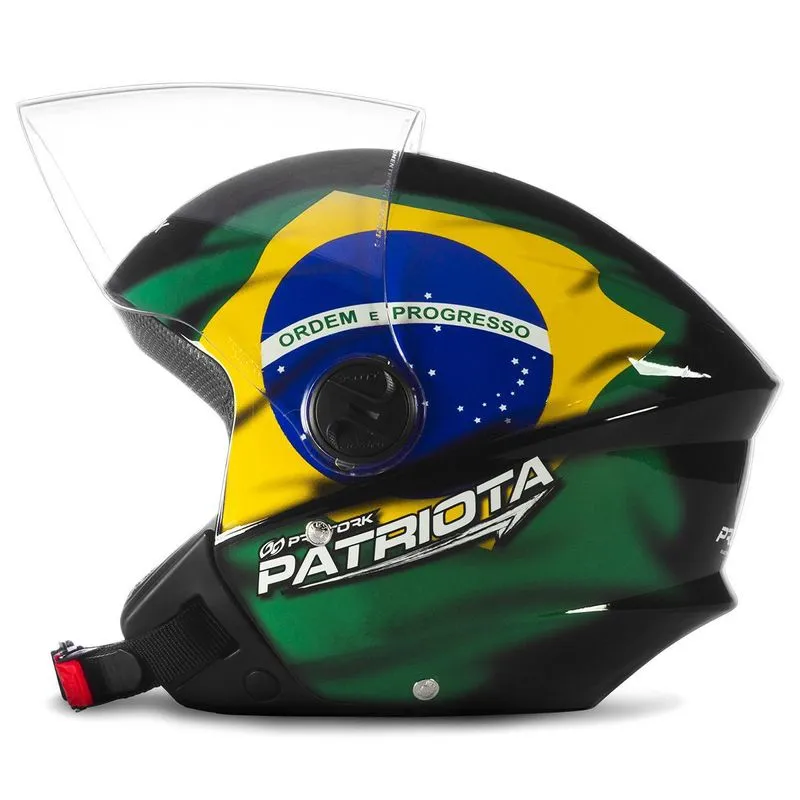 Capacete Aberto New Liberty Three Patriota Preto 58