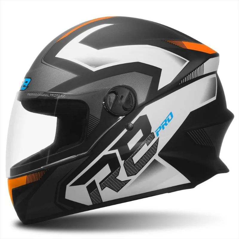 Capacete Fechado Pro Tork R8 Pro Fosco Laranja 60