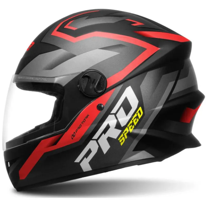 Capacete Pro Tork R8 Pro Speed Fosco Preto Vermelho 56