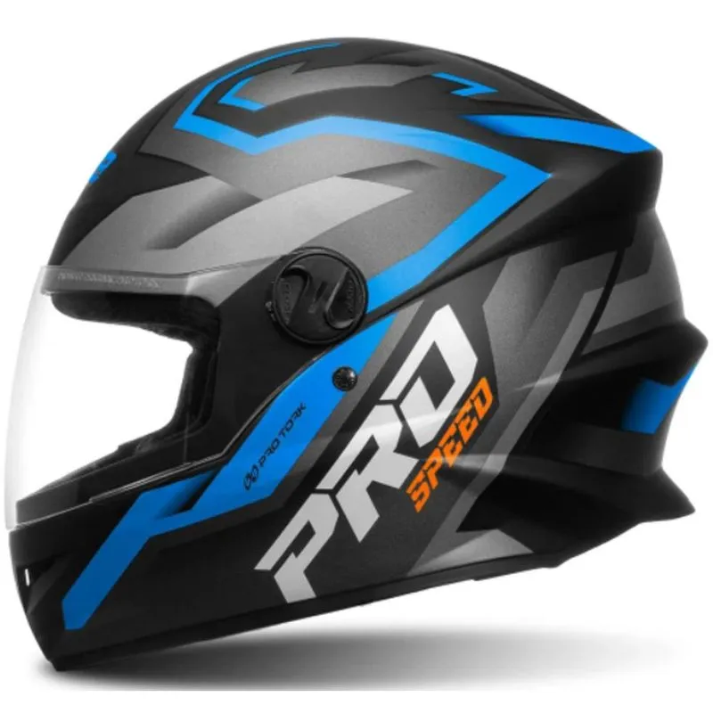Capacete Pro Tork R8 Pro Speed Fosco Preto Azul 58