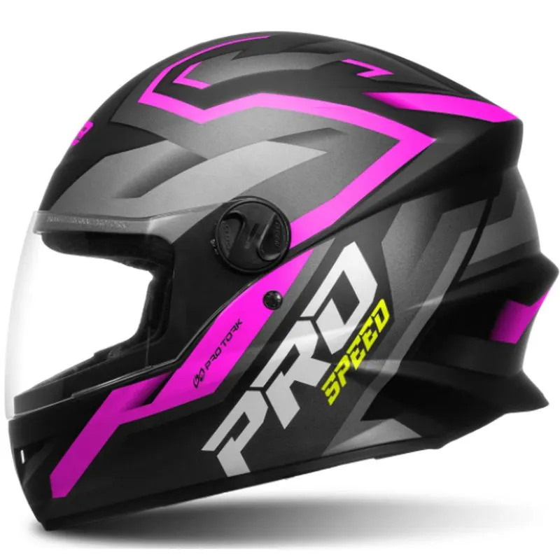 Capacete Pro Tork R8 Pro Speed Fosco Preto Rosa 58